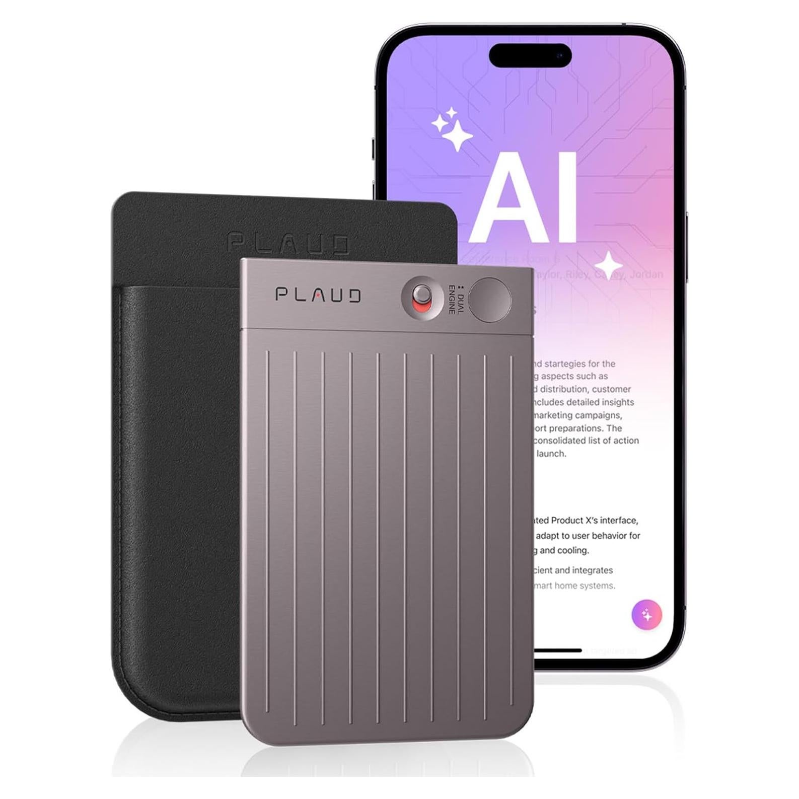 Grabadora de Voz AI PLAUD Note 64GB con Estuche y App