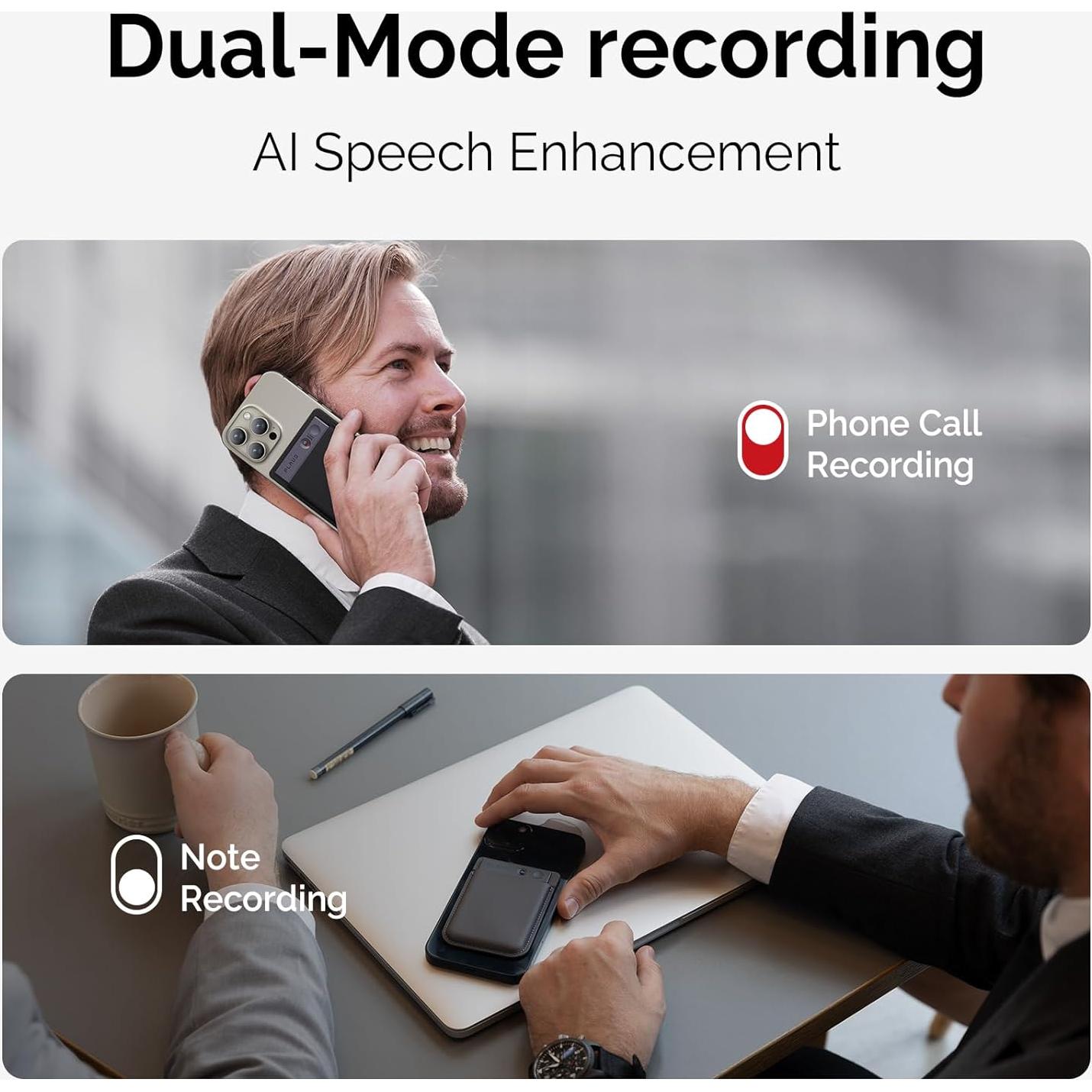 Grabadora de Voz AI PLAUD Note 64GB con Estuche y App