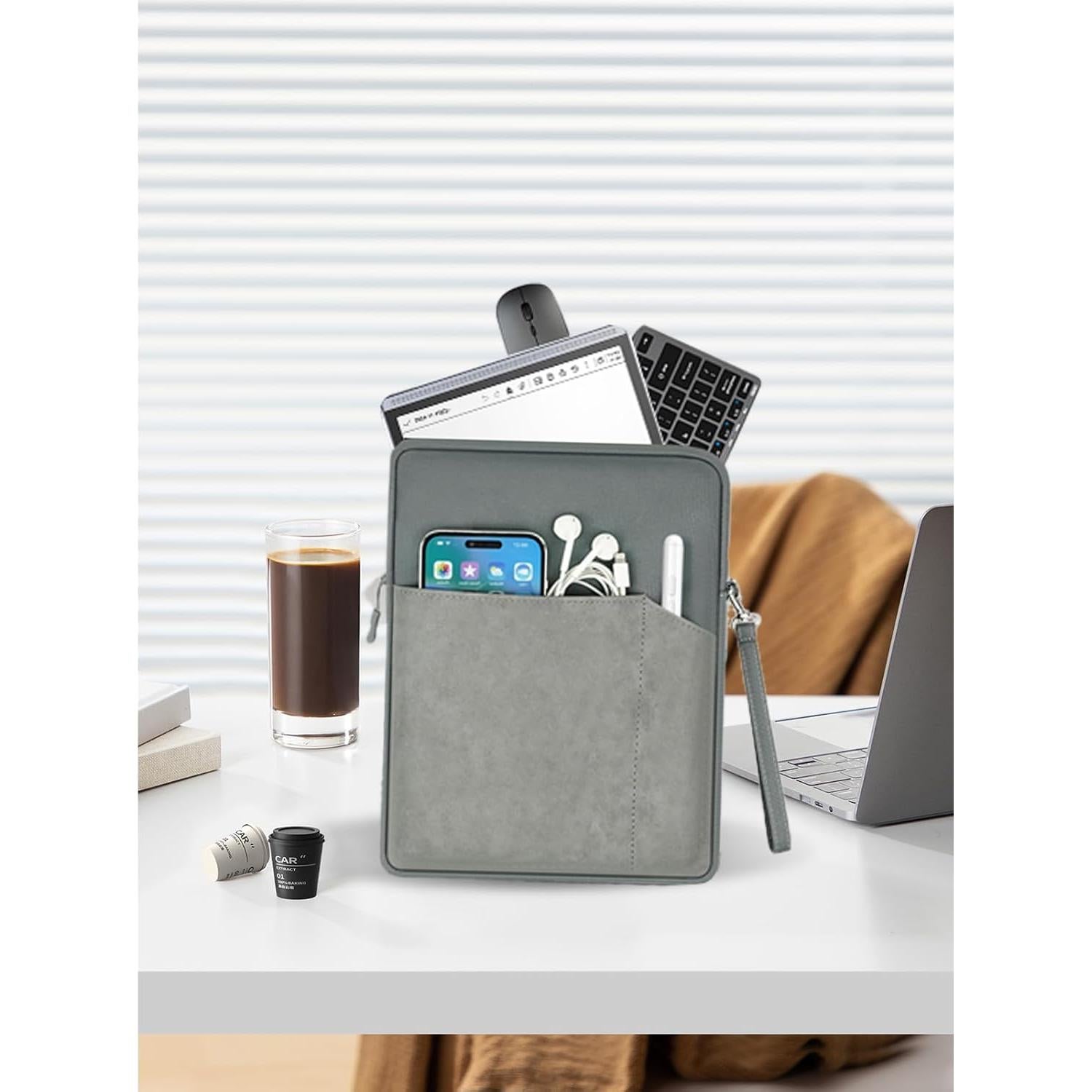 Tablet Sleeve for iFLYTEK AINOTE Air 2 Note-Taking Table 8.2 inch，360 Protective Bag Carrying Case Water-Resistant，Light Grey.