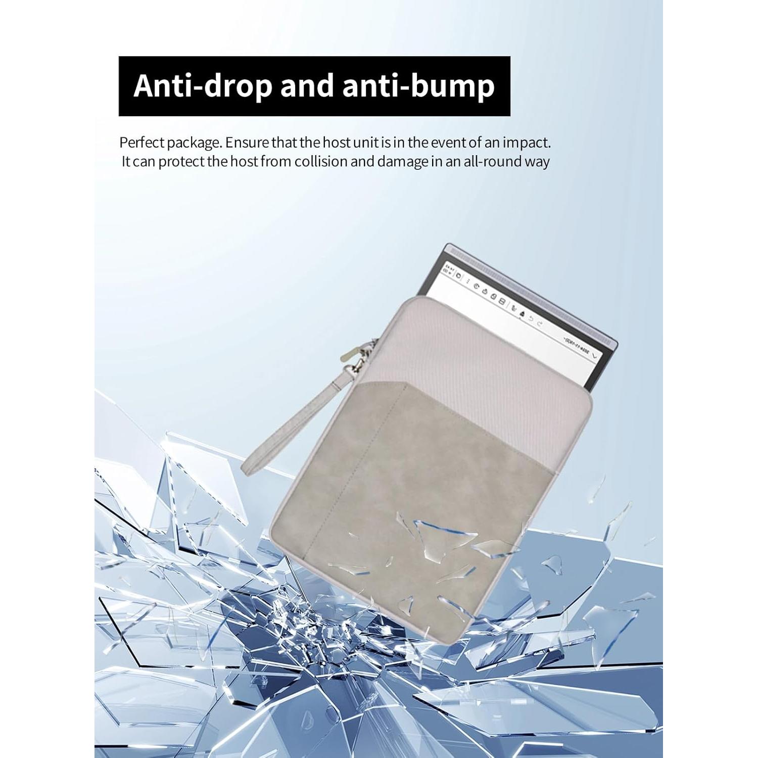 Tablet Sleeve for iFLYTEK AINOTE Air 2 Note-Taking Table 8.2 inch，360 Protective Bag Carrying Case Water-Resistant，Light Grey.