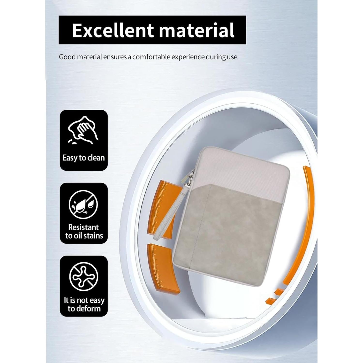 Tablet Sleeve for iFLYTEK AINOTE Air 2 Note-Taking Table 8.2 inch，360 Protective Bag Carrying Case Water-Resistant，Light Grey.