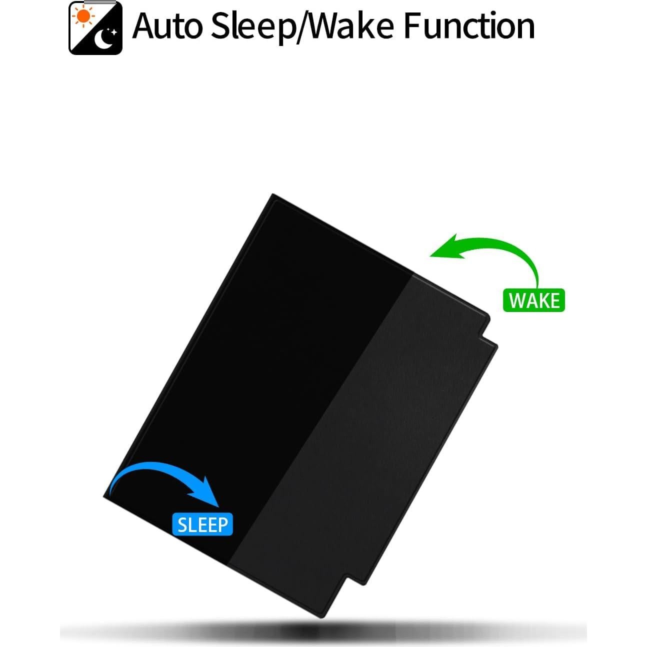 for iFLYTEK AINOTE Air 2/Air 2 Pro 8.2 inch Tablet Case,BOVGAC Ultra Slim PU Leather Protective Cover Case Slim& Lightweight, Cover with a Pen Clip(Black)