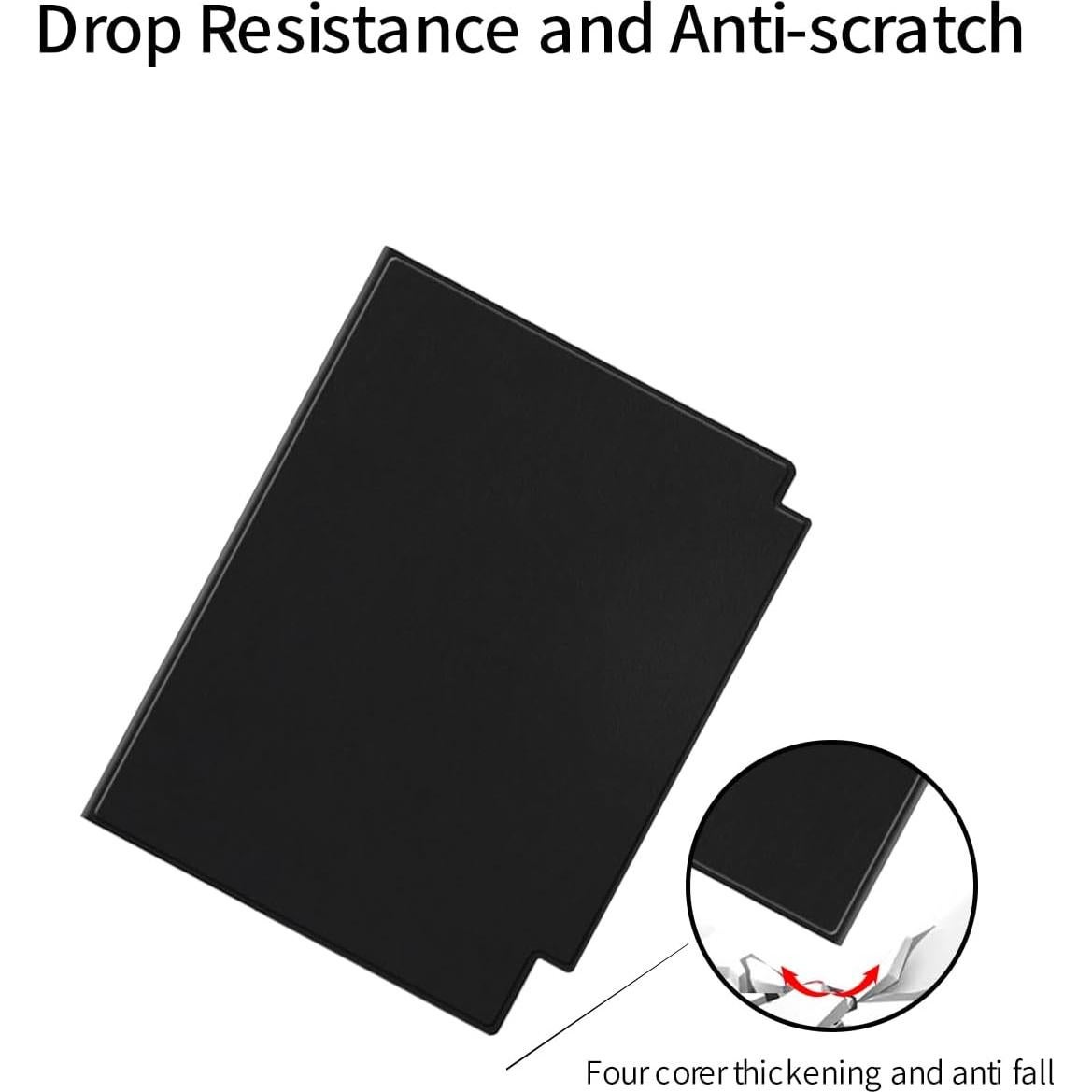 for iFLYTEK AINOTE Air 2/Air 2 Pro 8.2 inch Tablet Case,BOVGAC Ultra Slim PU Leather Protective Cover Case Slim& Lightweight, Cover with a Pen Clip(Black)