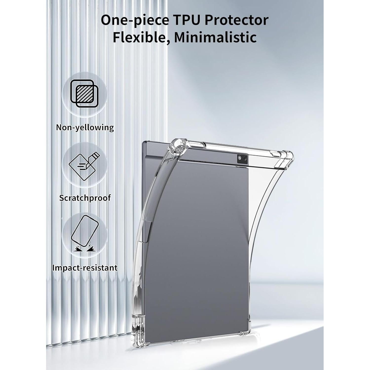 for iFLYTEK AINOTE Air 2 8.2 inch Case,Slim & Lightweight Soft TPU Anti-Scratch Back with Shockproof Impact Resistant Raised Edge for iFLYTEK AINOTE Air 2 -Transparent