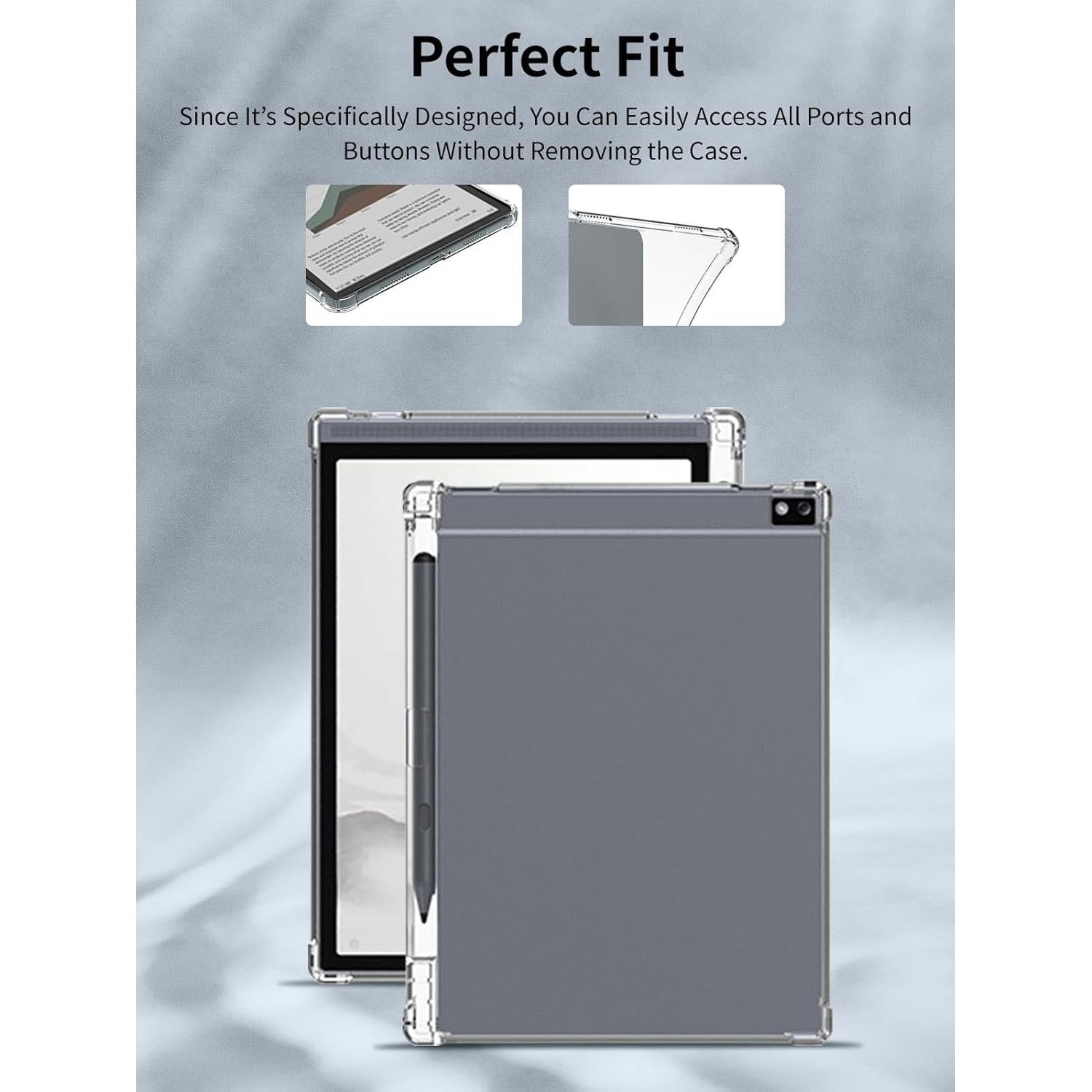 for iFLYTEK AINOTE Air 2 8.2 inch Case,Slim & Lightweight Soft TPU Anti-Scratch Back with Shockproof Impact Resistant Raised Edge for iFLYTEK AINOTE Air 2 -Transparent