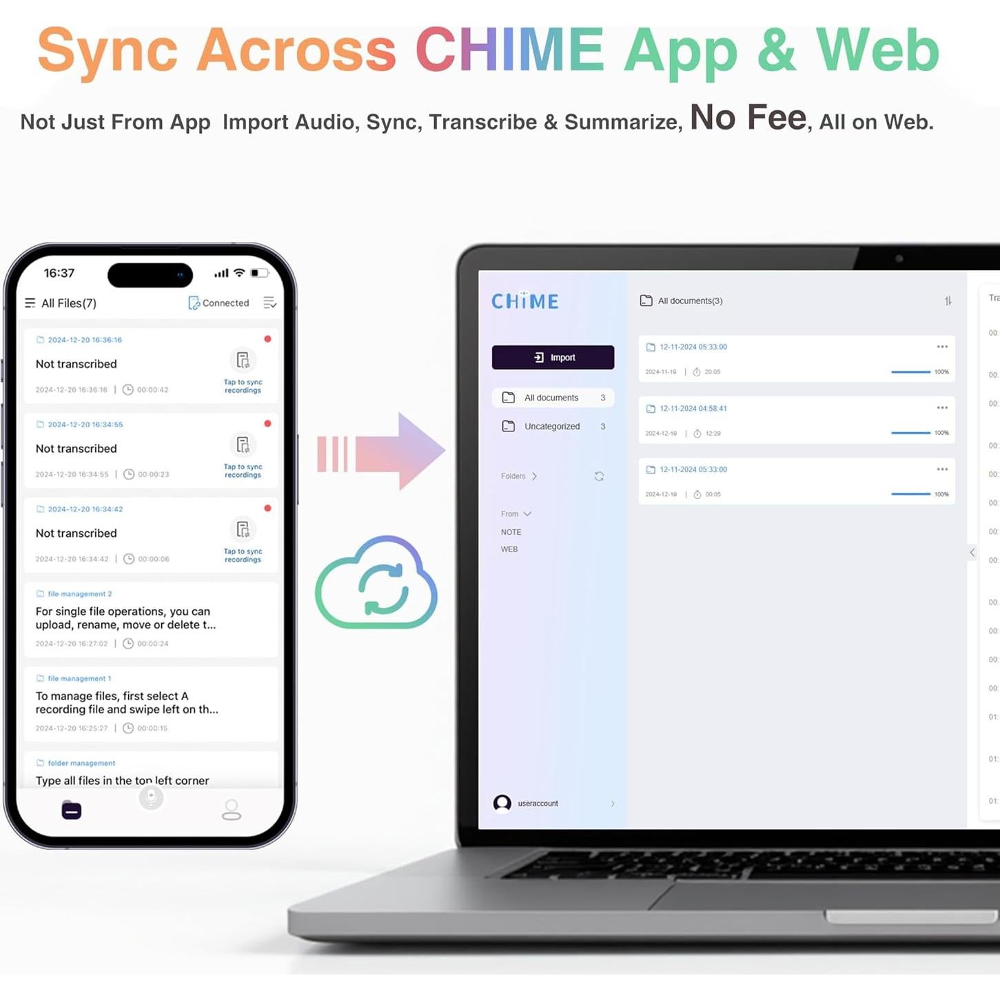 AI Voice Recorder Call Chatgpt, Digital Voice Recorder Support Free Audio Transcription and Text Summary,APP and Web Sync,107 Languages, 60H Recording, Applicable to Lecture, Meeting, Interview, etc