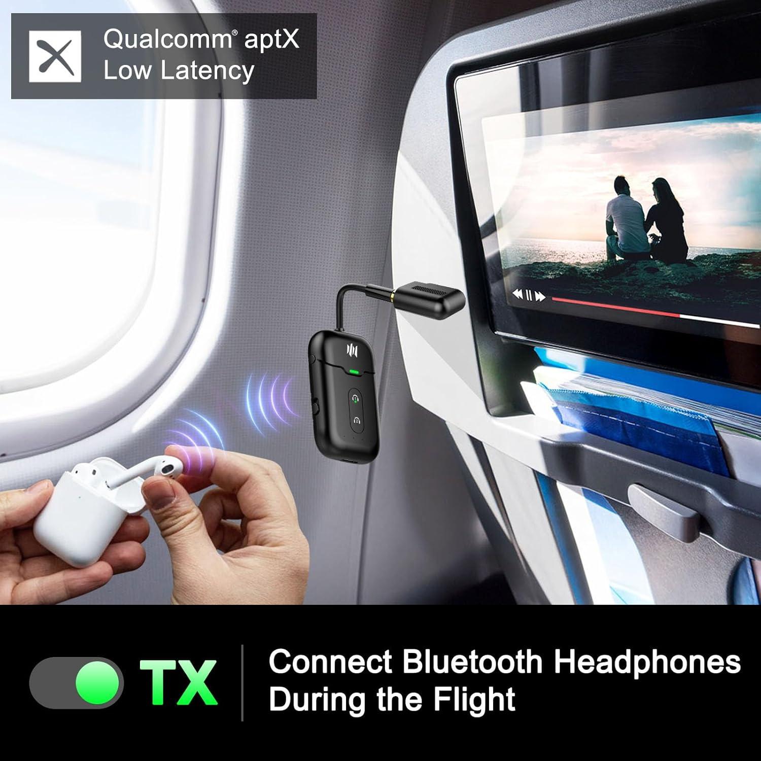Adaptador Bluetooth 5.4 Beeitzie B103 2-en-1 para Aviones