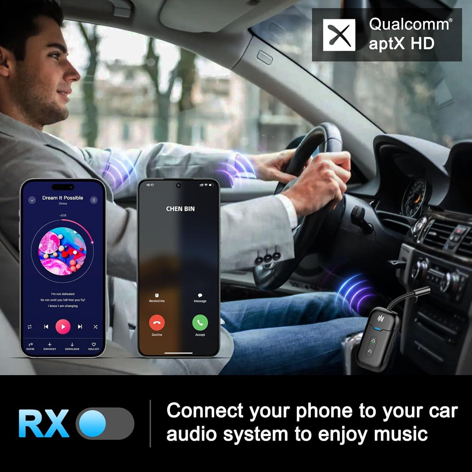 Adaptador Bluetooth 5.4 Beeitzie B103 2-en-1 para Aviones