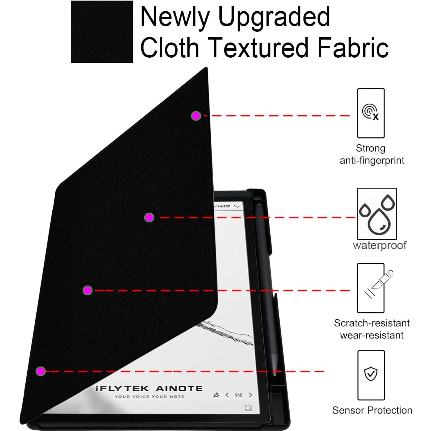 Funda UMUBUHOMS para iFLYTEK AINOTE Air 2 8.2" Cuero PU