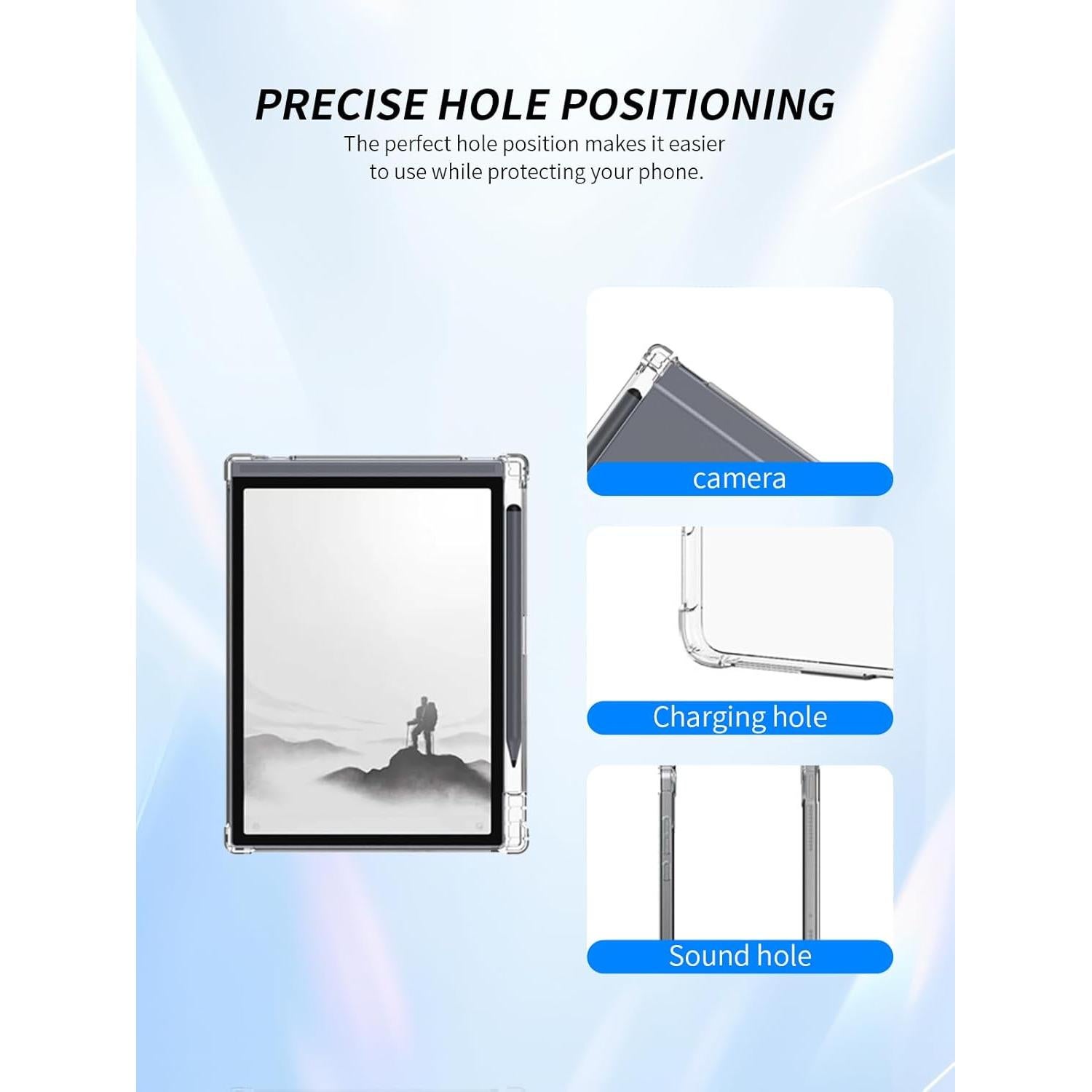 for iFLYTEK AINOTE Air 2 Tablet 8.2 Inch Android Tablets Case,Ultra-Thin Full Coverage Corner,BOVUGAC Soft TPU Shockproof Kids Friendly for iFLYTEK AINOTE Air 2 8.2" Case Cover (Clear)