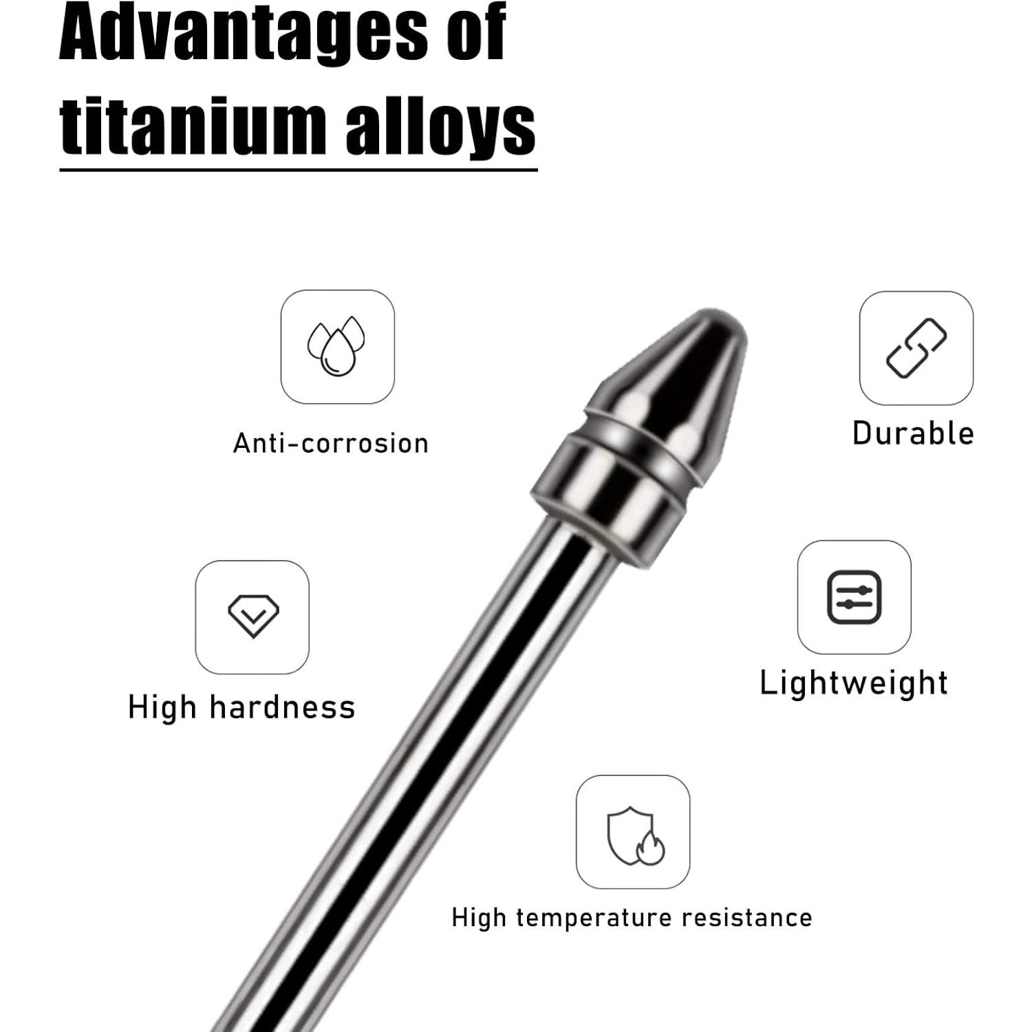 Puntas Finas de Titanio REEYEAR para Bolígrafos Digitales - 2 Pcs