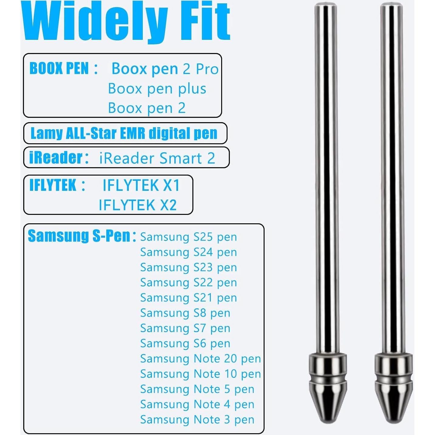 Puntas Finas de Titanio REEYEAR para Bolígrafos Digitales - 2 Pcs