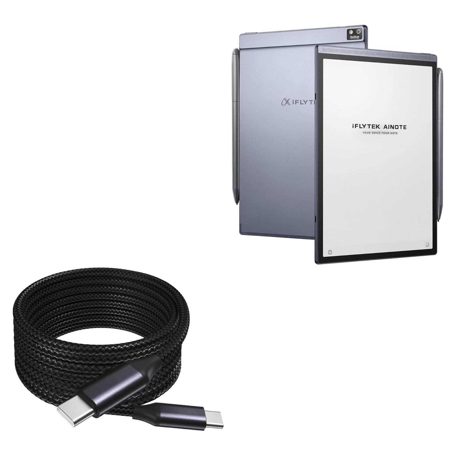 Cable USB-C BoxWave 3.05m 100W Nylon Trenzado para iFLYTEK