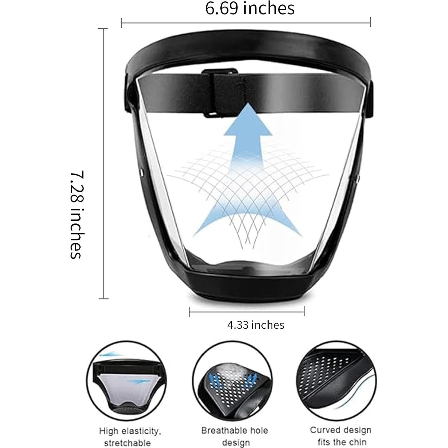 Escudo Facial Completo Antivaho Ascavs - Protección Facial Reutilizable