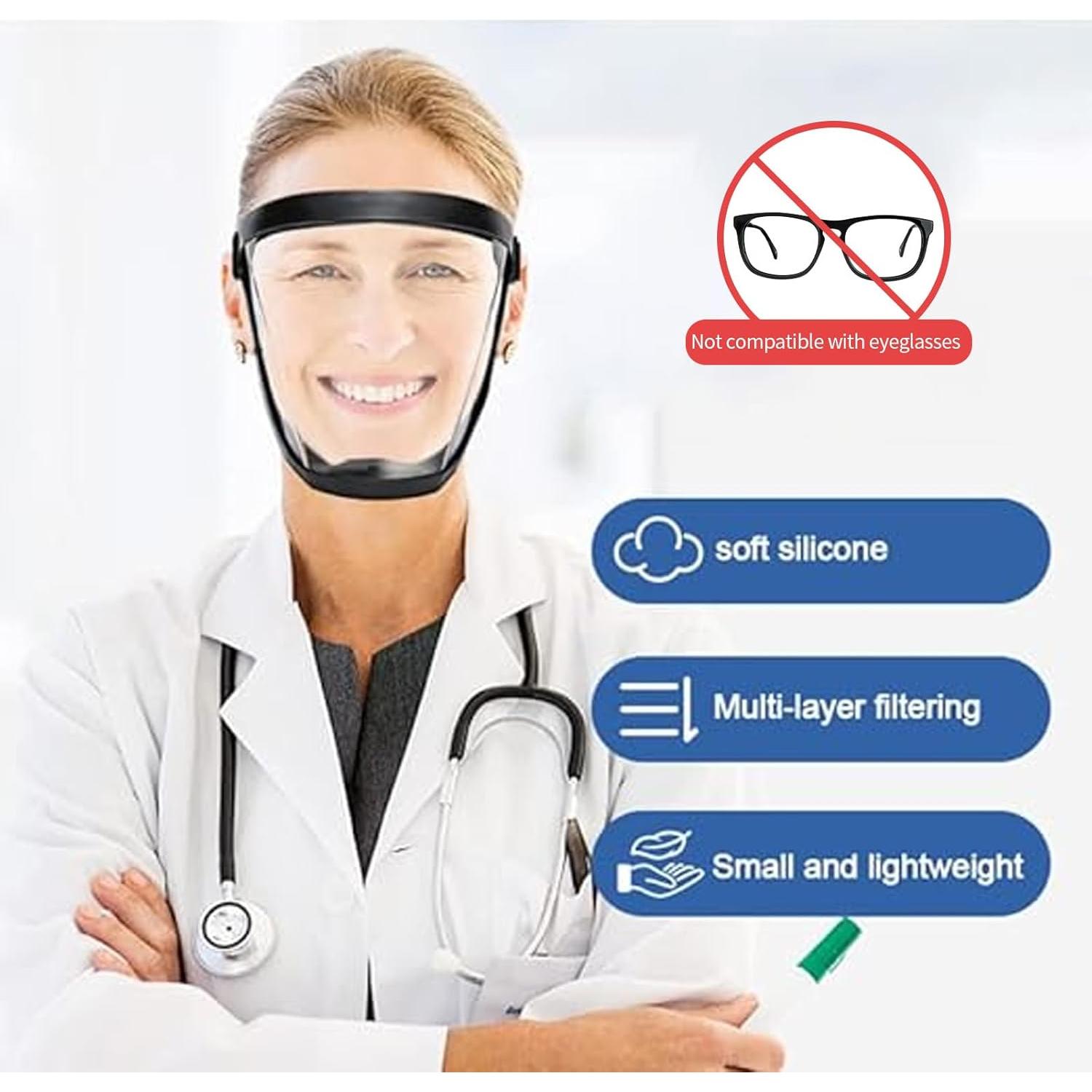 Escudo Facial Completo Antivaho Ascavs - Protección Facial Reutilizable