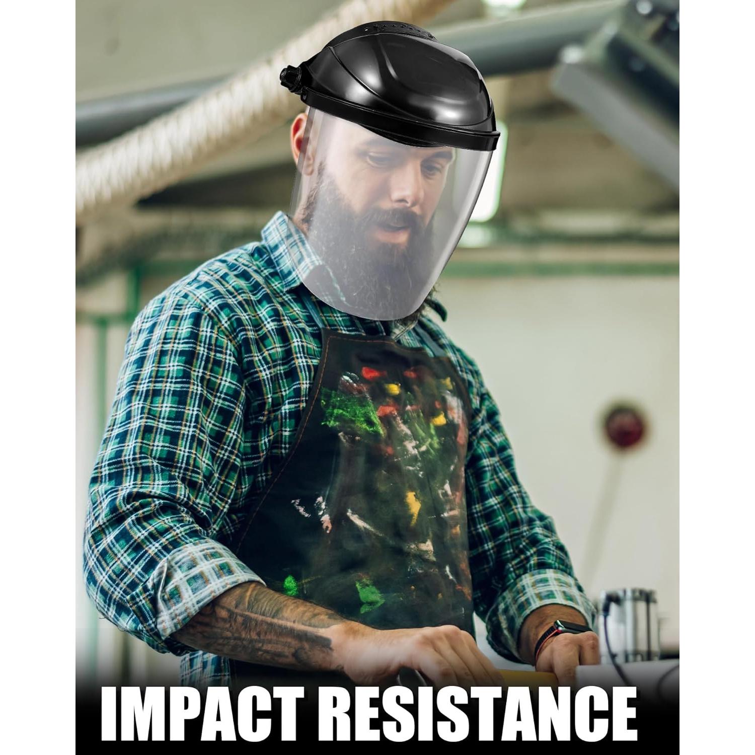 Paquete de 4 mascarillas de seguridad Tellegloww con escudo facial