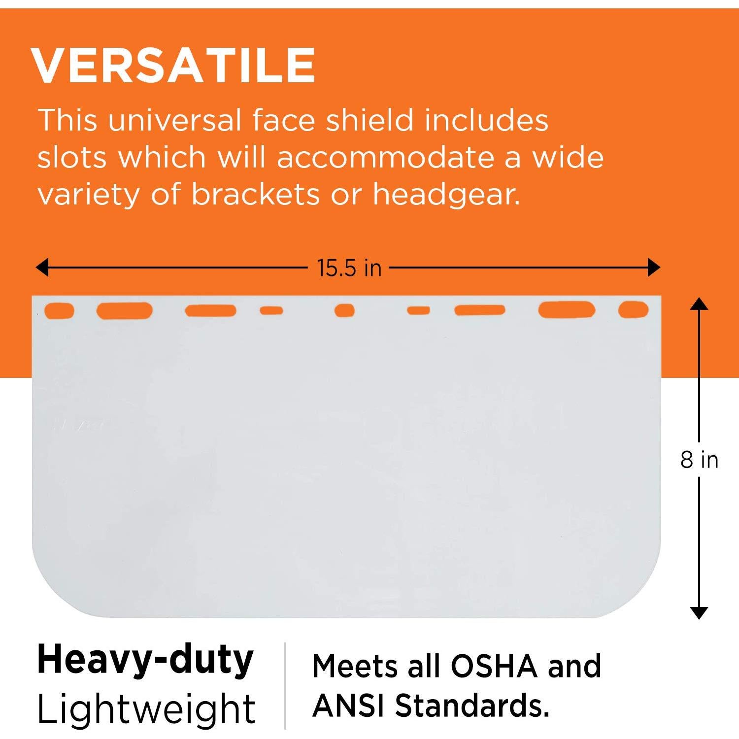 Escudo Facial WOLF 10 Unidades Protección Ocular y Facial