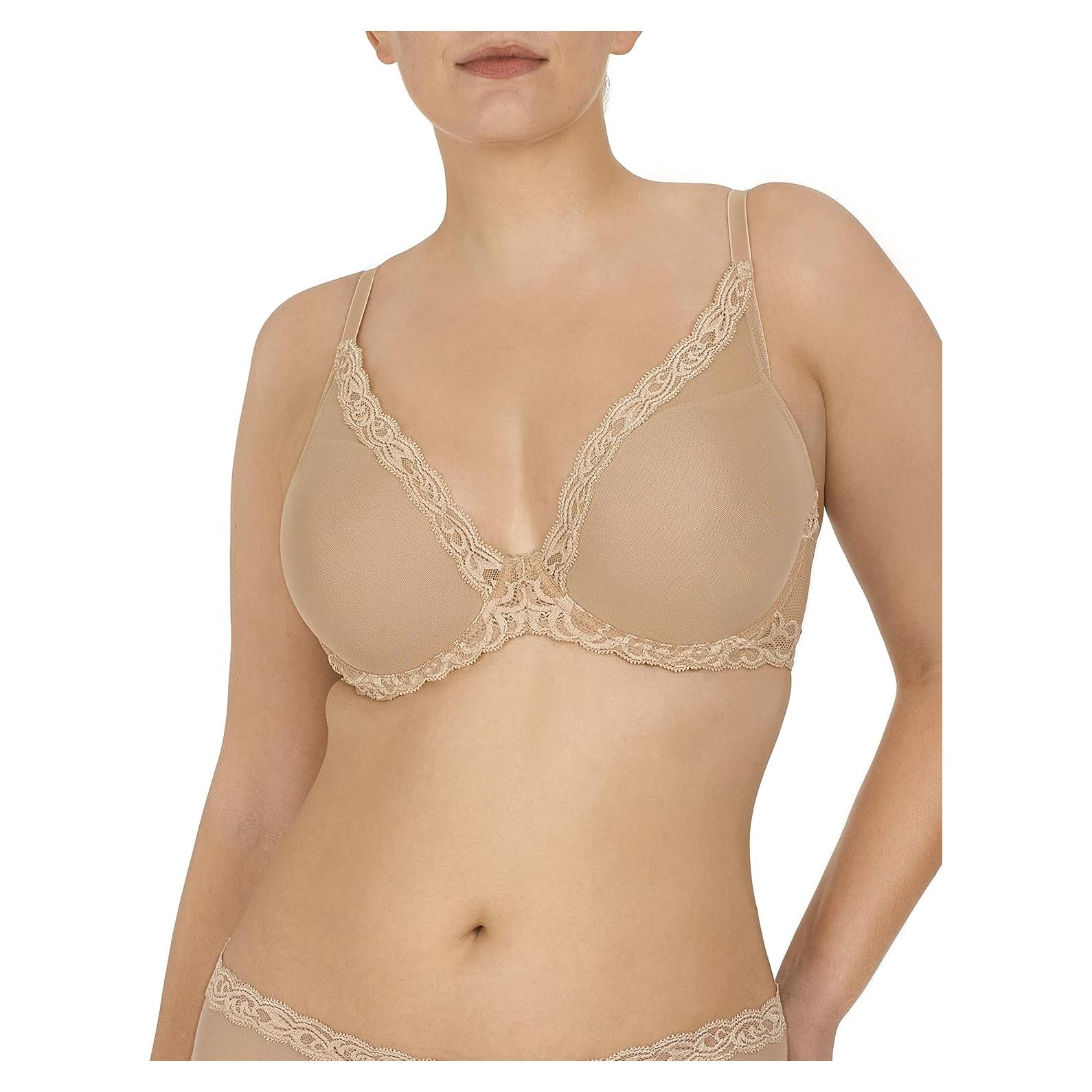 Sostén con escote en pico Natori 38B color café