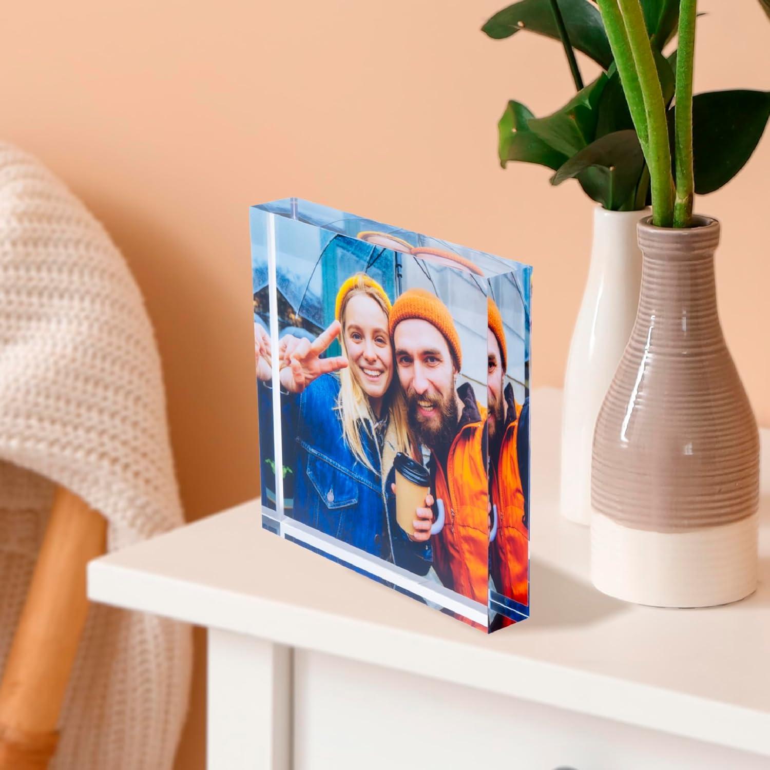 Bloque de Foto Acrílico Personalizado 6x6 cm - Regalos Únicos