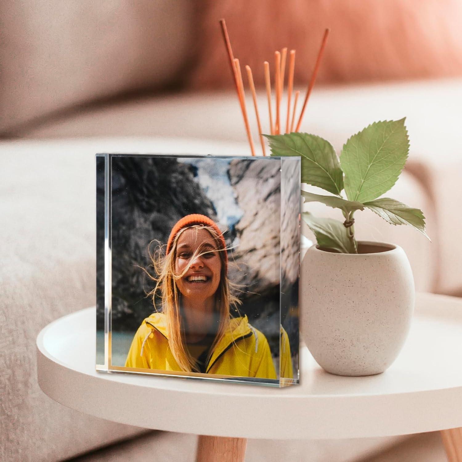 Bloque de Foto Acrílico Personalizado 6x6 cm - Regalos Únicos