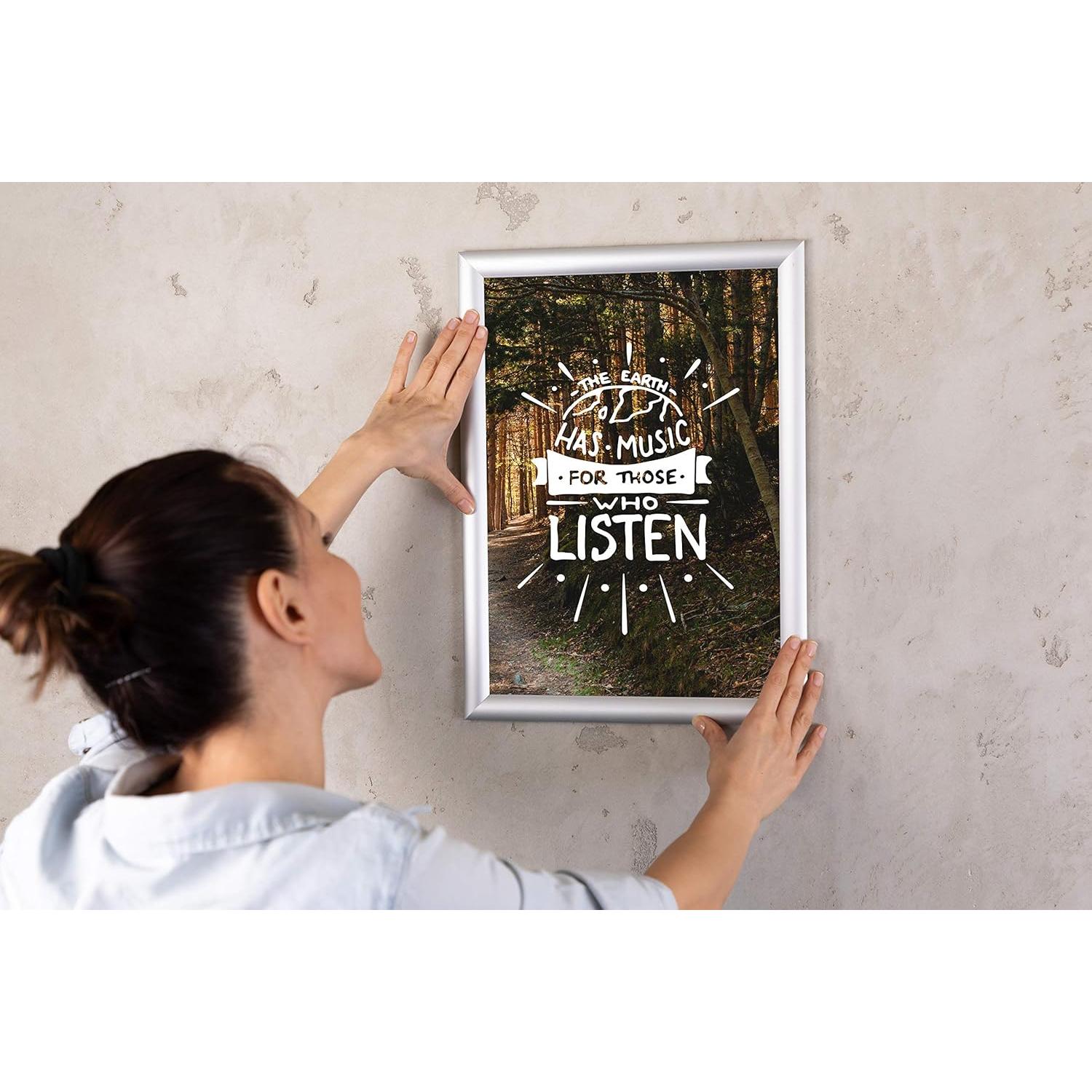 Marco de Cartel de Aluminio BNV Rojo 28x43 cm Montaje Pared