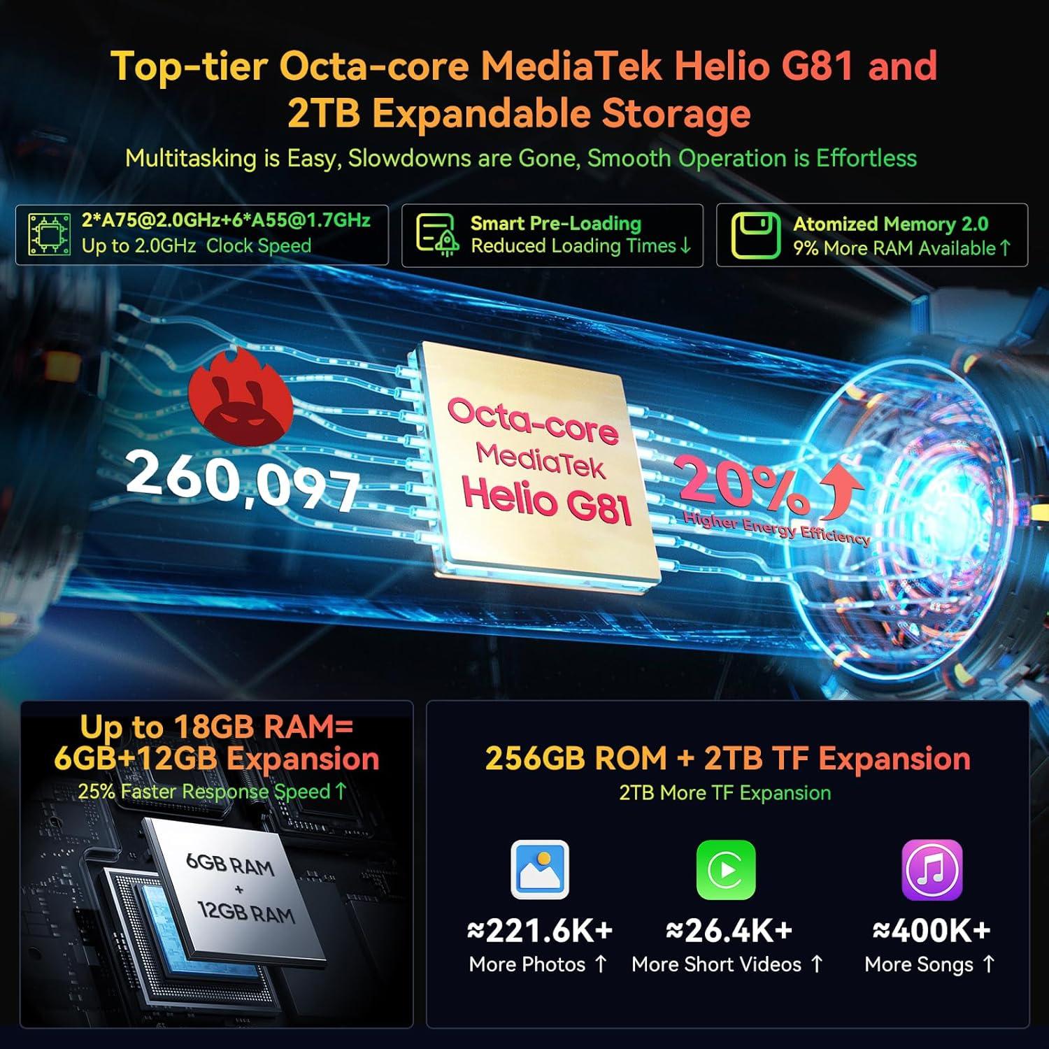 Smartphone Rugerizado Blackview BV7300 15000mAh 18GB 256GB