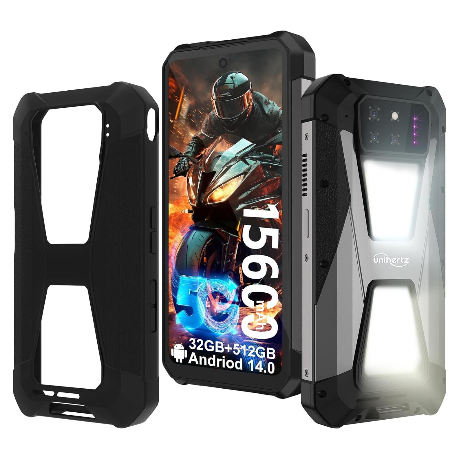 Tank 3s 5G Rugged Smartphone, Android 14 Waterproof Rugged Phone with Projector, 32GB+512GB, 6.79’’ Unlocked Cell Phones Compatible with T-Mobile/Verizon, 1TB Expand/66W Fast Charging/GPS/OTG