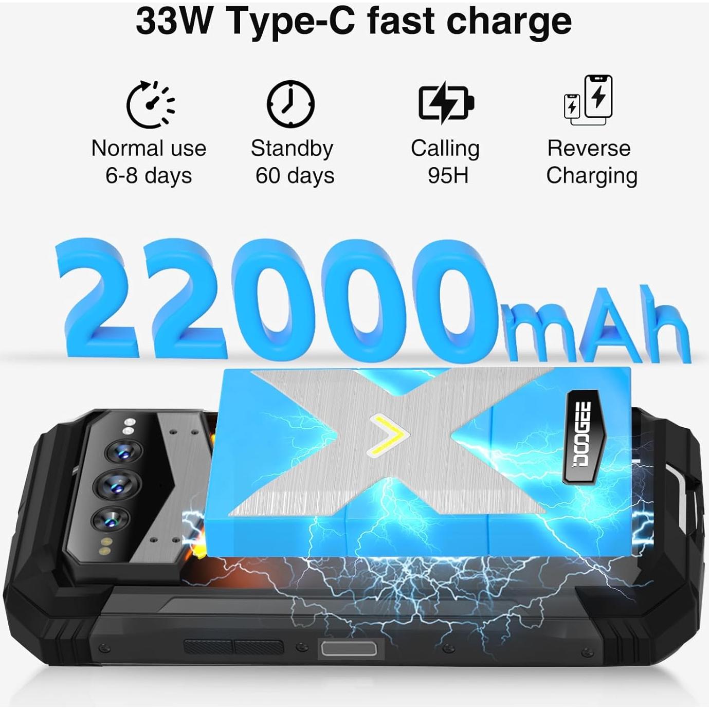 Smartphone DOOGEE V MAX Plus 5G Resistente 22000mAh 36GB/512GB