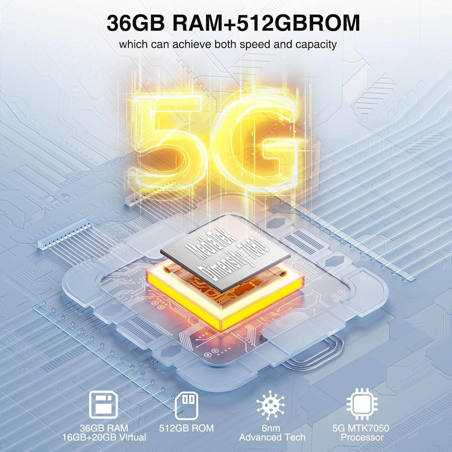 Smartphone DOOGEE V MAX Plus 5G Resistente 22000mAh 36GB/512GB