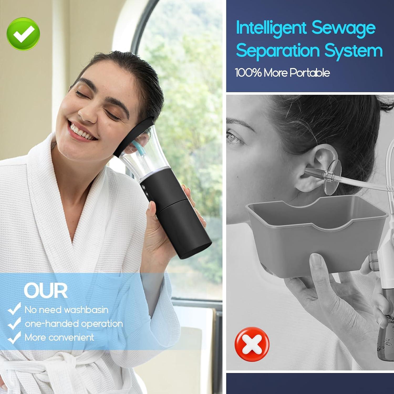 Kit de Limpieza de Oídos Eléctrico Morfone, 4 Modos, Resistente al Agua