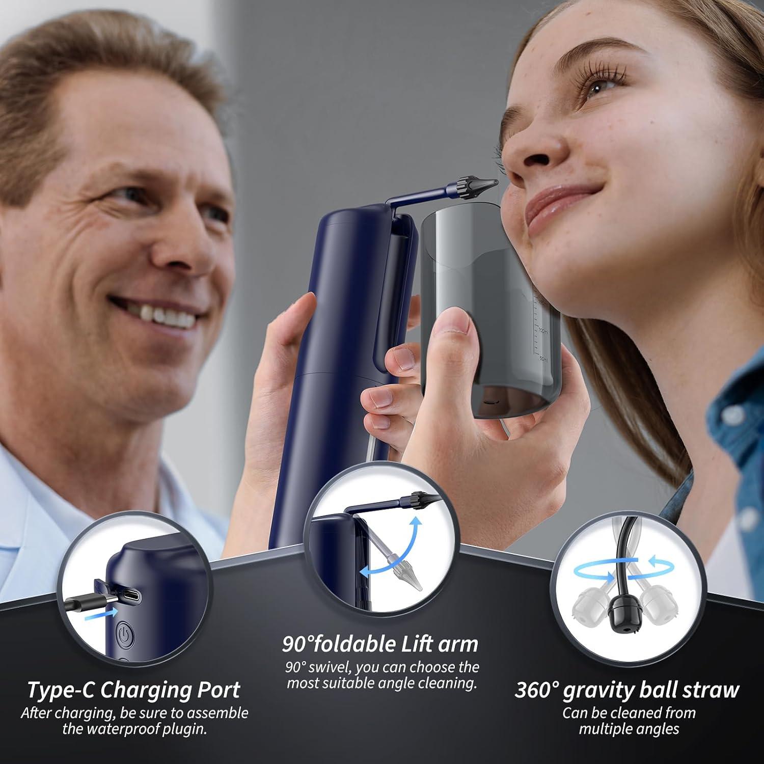 Limpiador de Oídos Eléctrico Lebbtl W60, 4 Modos, Impermeable