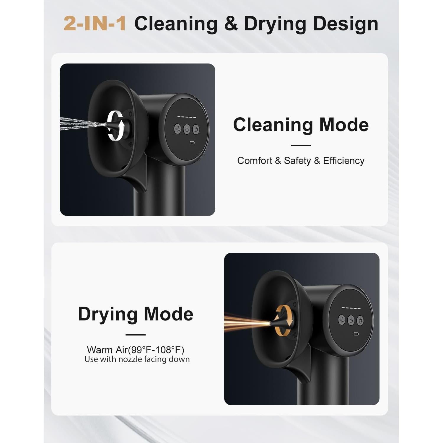 Kit Limpiador de Oídos Finpola con Secado Caliente y 5 Modos