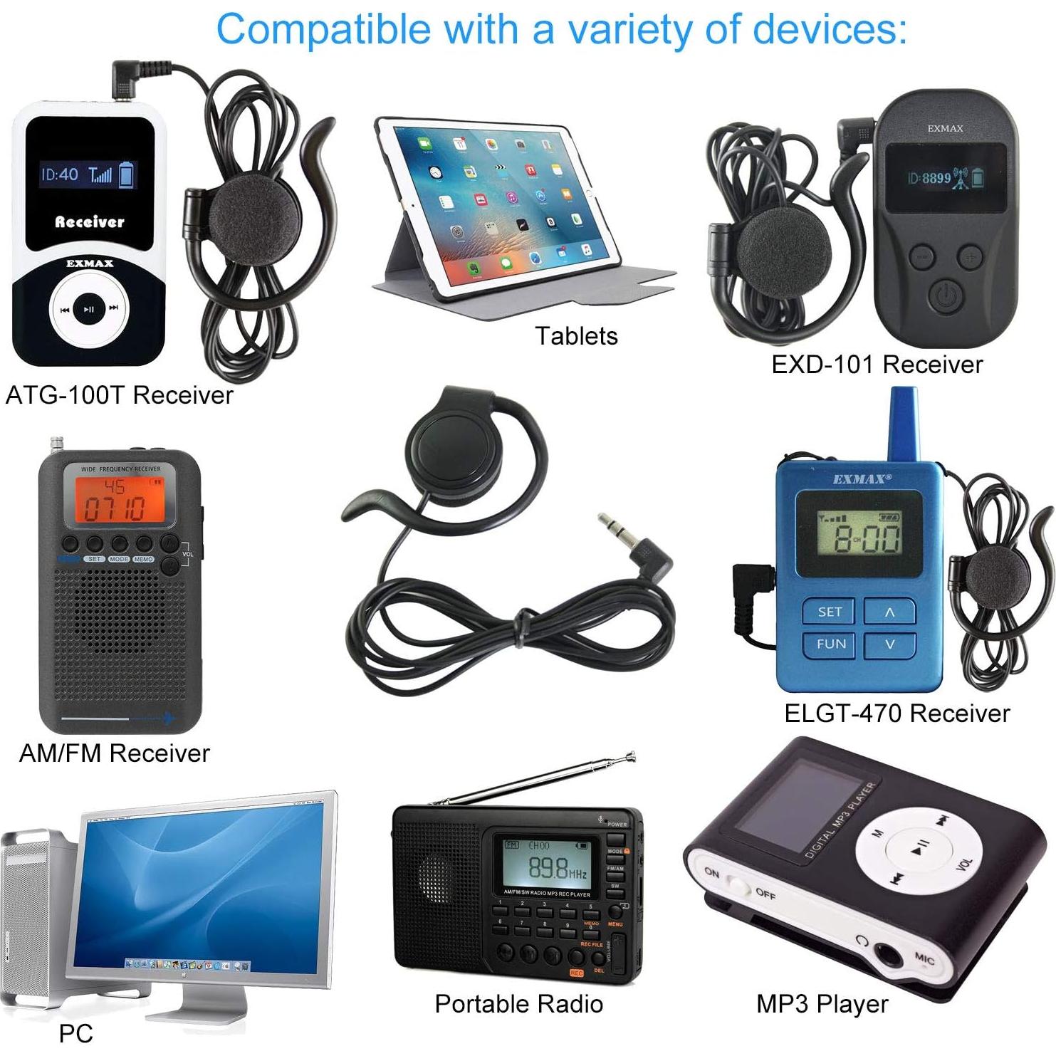 Auricular Mono EXMAX ATG-100T 3.5mm para Oído Izquierdo