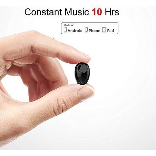Bluetooth Earbud 10 Hrs Playtime, Single Wireless Earphone, Mini Driving Headset Hands-Free Car Headphone, Cell Phone Bluetooth Earpiece for iOS Android Smart Phones PC TV Audiobook