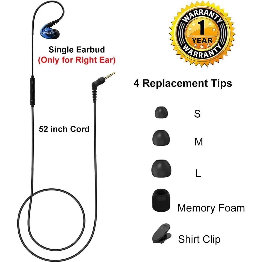 Auricular mono Joysico YS2 Azul con micrófono y control