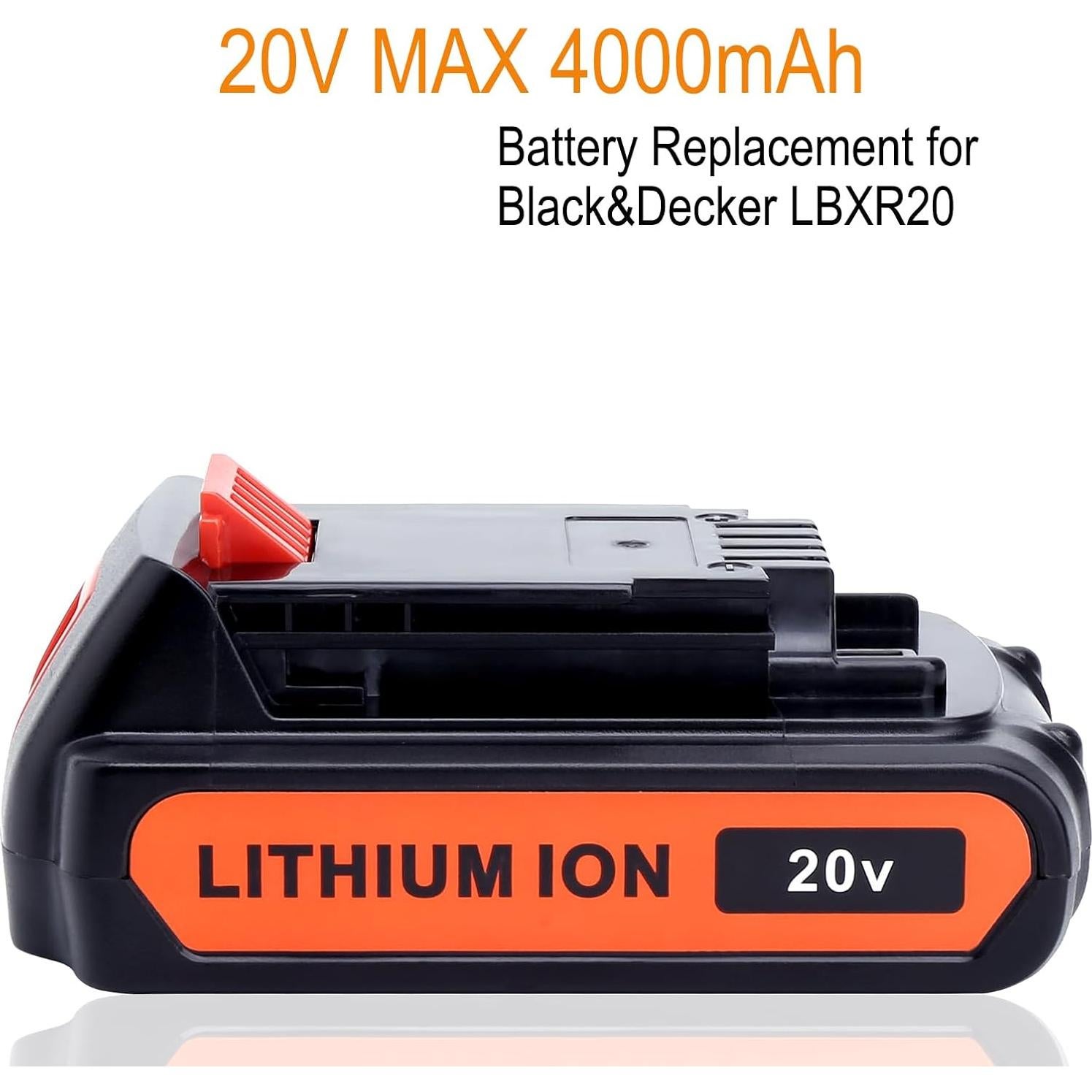 Batería 2Pack 4.0Ah 20V MAX LBXR20 Compatible Black & Decker