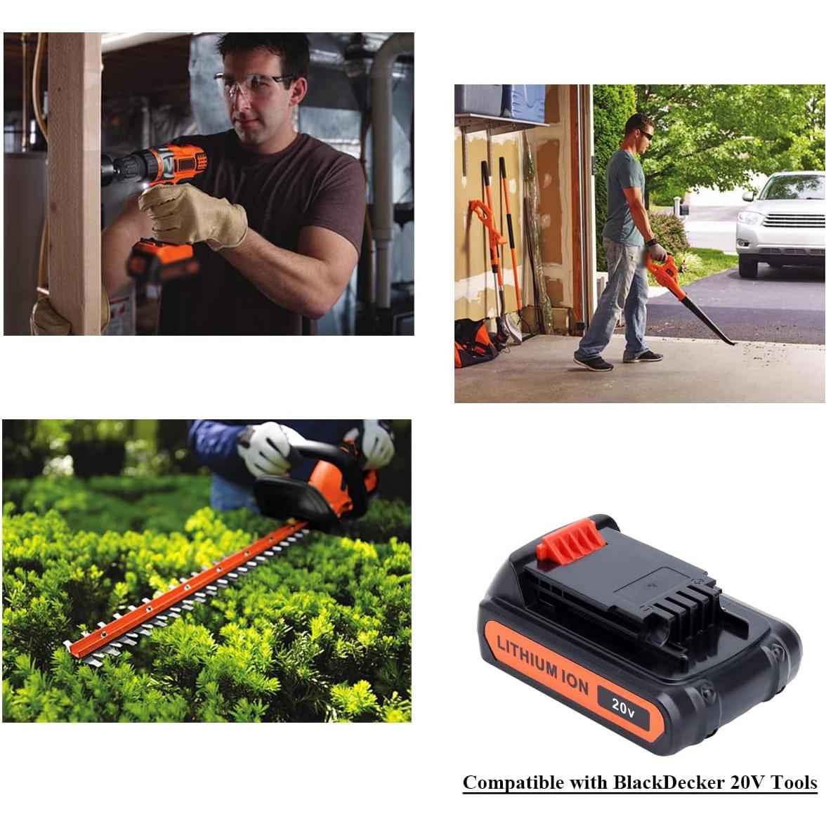Batería 2Pack 4.0Ah 20V MAX LBXR20 Compatible Black & Decker