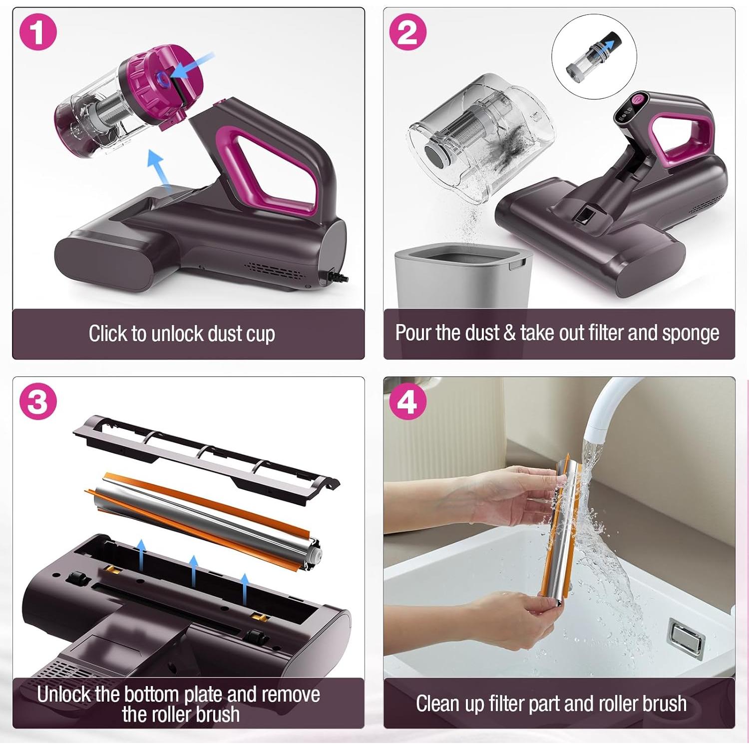 Aspiradora de Colchones BYHUME CM215 650W Luz UV-C 273nm