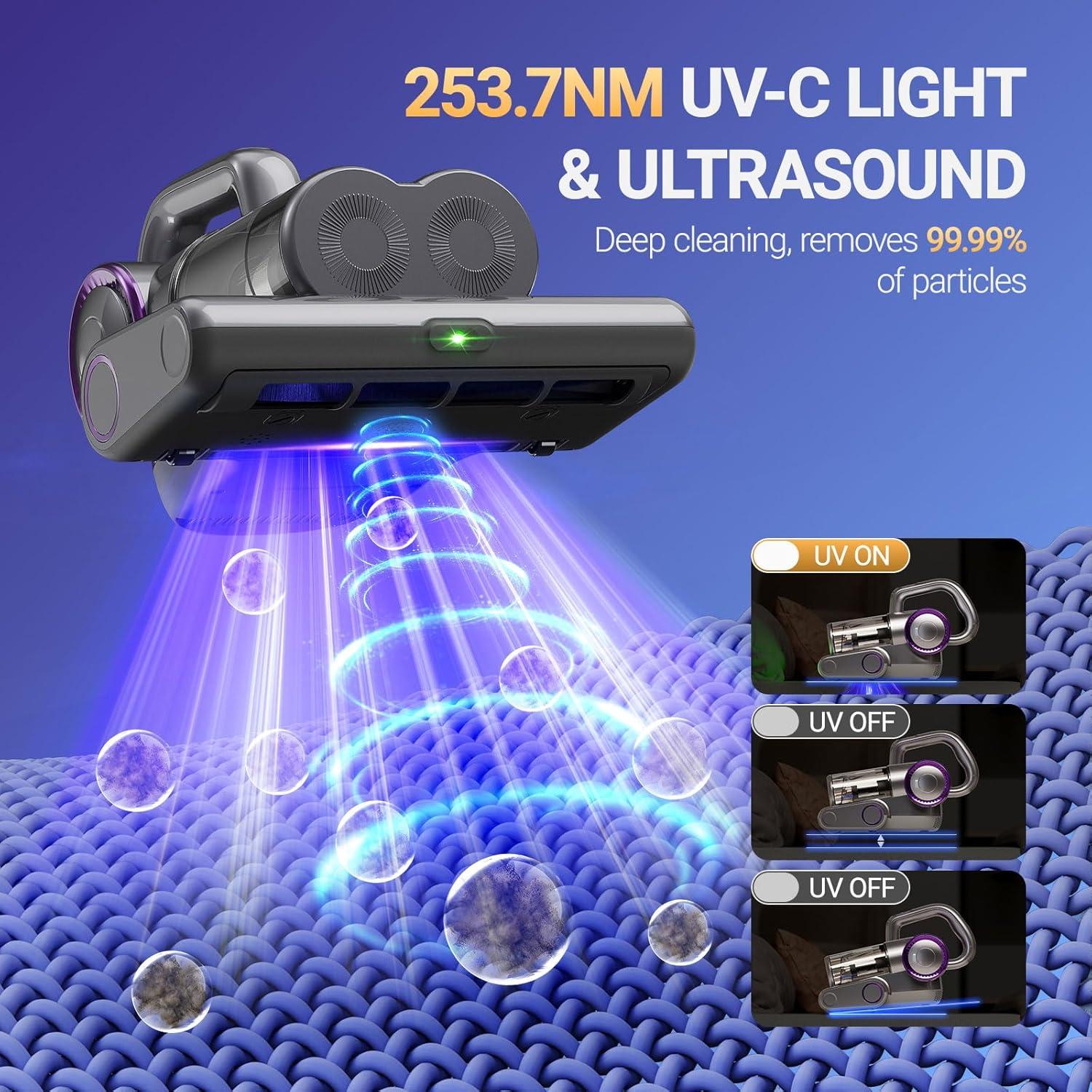 Limpiador de Colchones FEPPO LW-P1012 500W con Luz UV-C