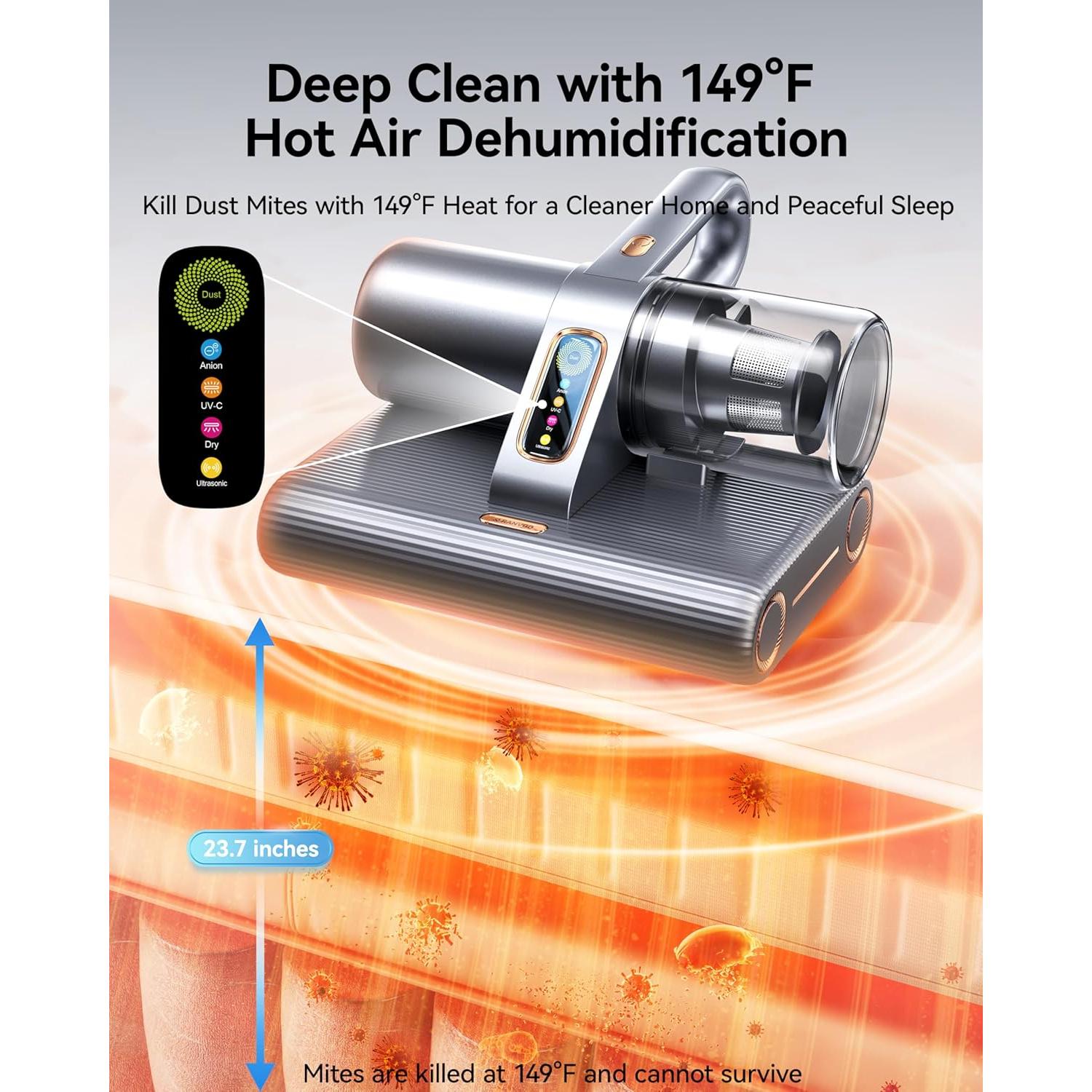 Aspiradora de Colchón RANVOO MY1A 35KPA HEPA UV-C 2024