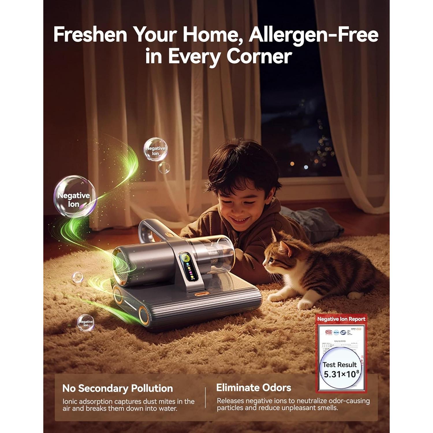 Aspiradora de Colchón RANVOO MY1A 35KPA HEPA UV-C 2024