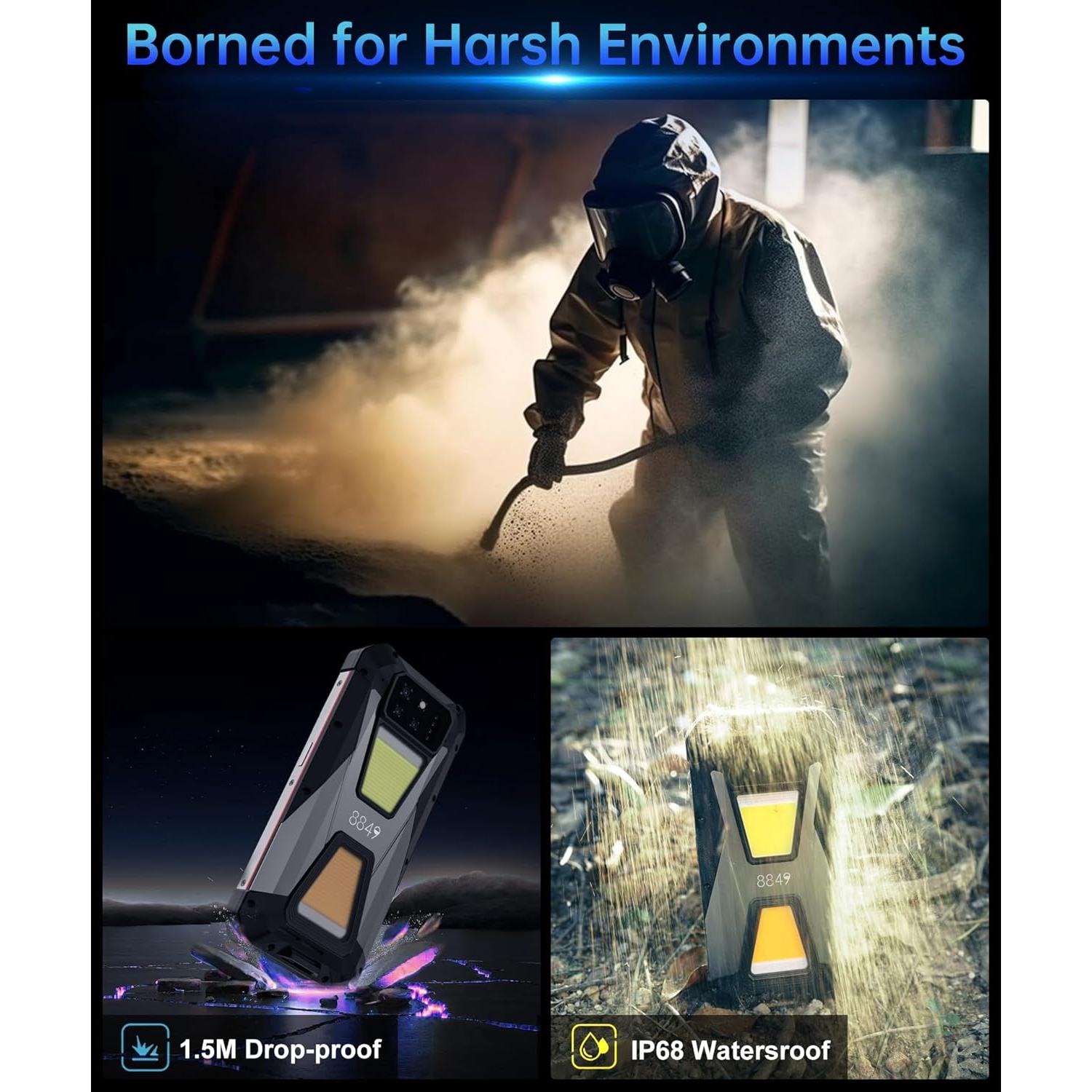 Smartphone Rugged 8849 Shark 5G Android 14 24GB RAM 256GB ROM