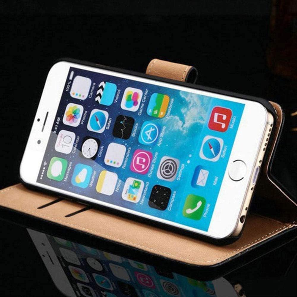 for Unihertz 8849 Tank 3 Pro Wallet Case + Tempered Glass Screen Protector, Flip Folio Leather Cell Phone Cover with Credit Card Holder for Unihertz 8849 Tank 3 Pro (6.79") - Black