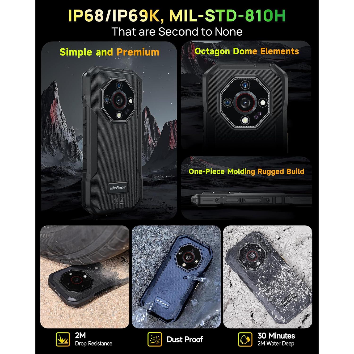 Ulefone Armor X32 Pro 5G Teléfono Resistente 16GB/256GB Negro