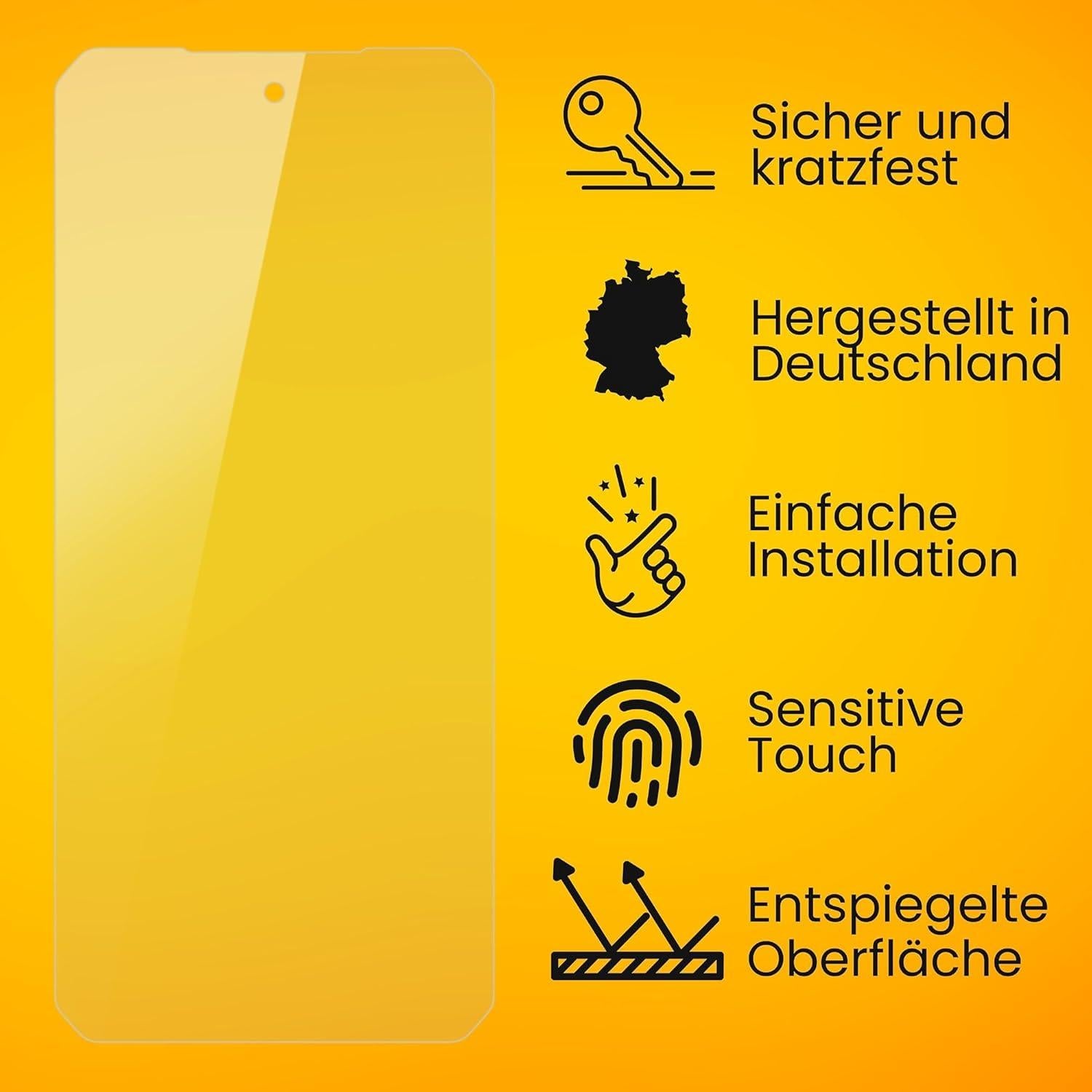 Screen Protector compatible with Unihertz Tank 3 Pro Screen Protection Film, anti-reflective and shock-absorbing FX Protector Film (3X)