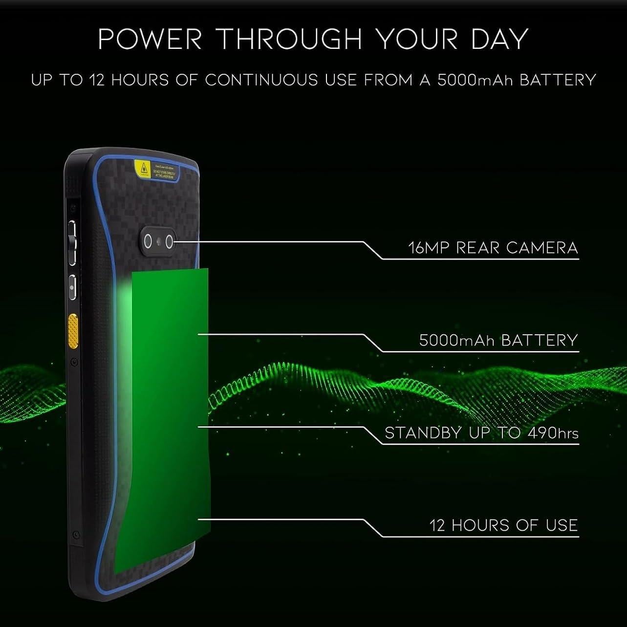 Dispositivo Android Chainway C90 con guante lector 2D/1D