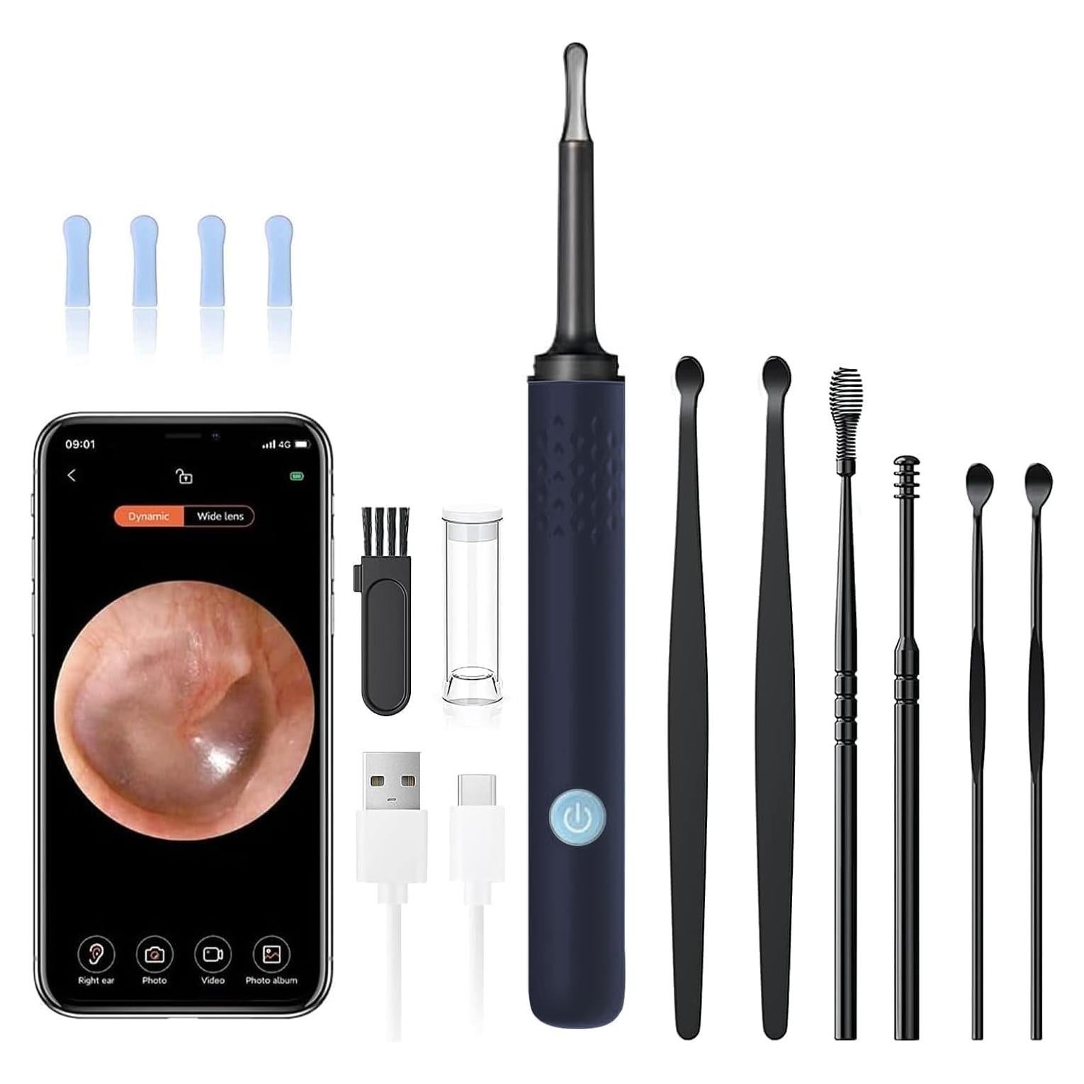 Kit de Eliminación de Cerumen LEIPUT con Cámara 1080P y Luz