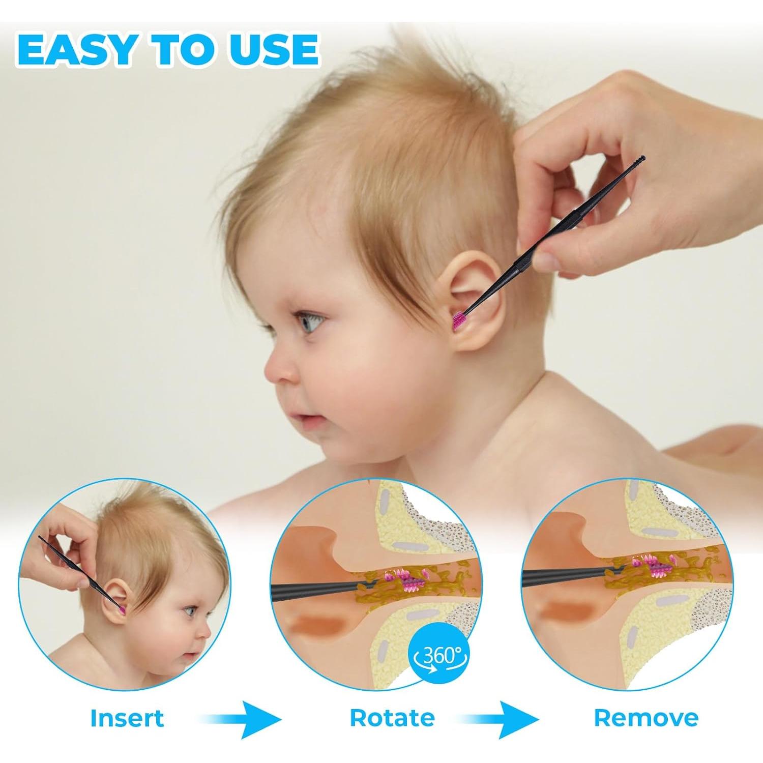 Kit de Limpieza de Oídos Piriuuo - 9 Piezas Silicona Reutilizable