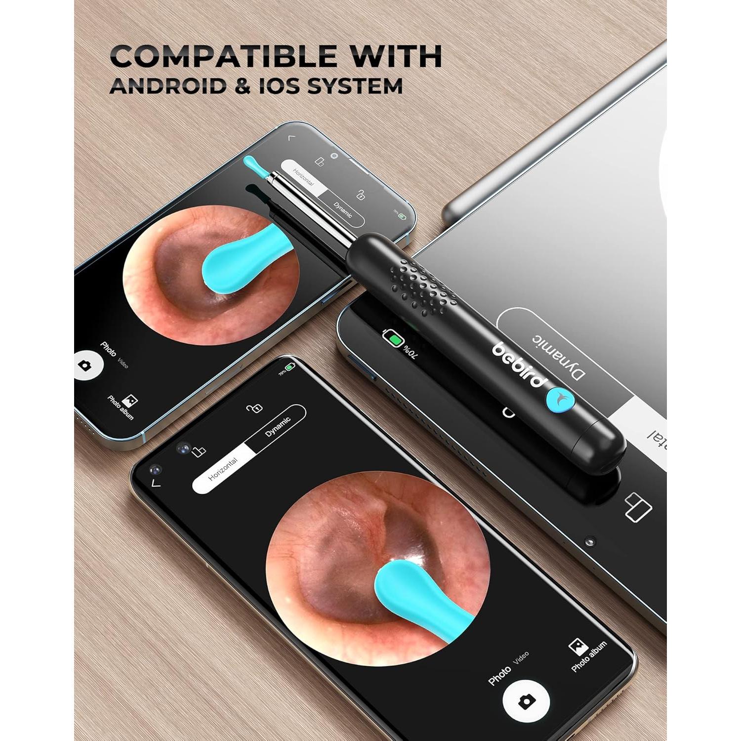 Limpiador de Oídos Bebird R1 con Cámara 1080P HD Inalámbrico