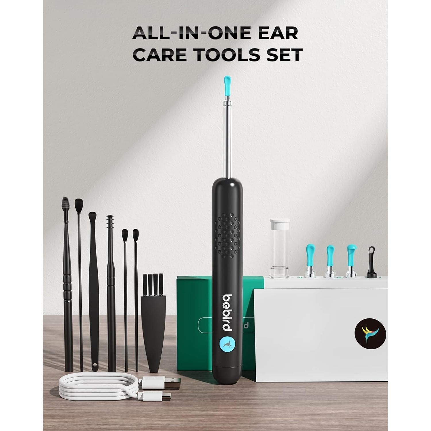 Limpiador de Oídos Bebird R1 con Cámara 1080P HD Inalámbrico
